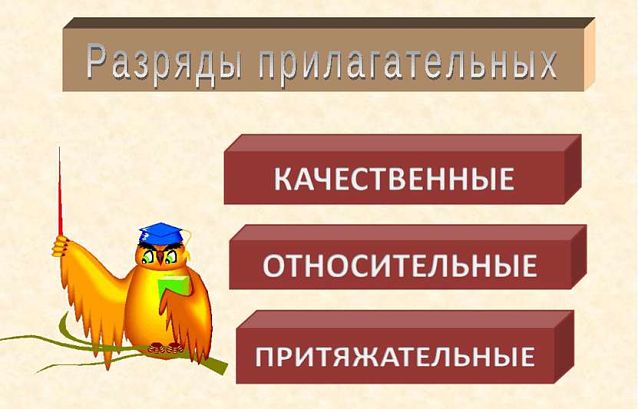 Разряды прилагательных