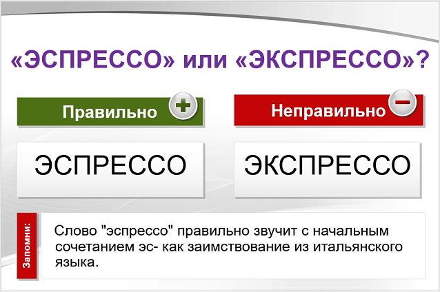 Эспрессо или экспрессо