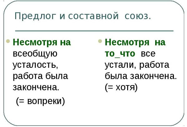 "Несмотря на" и "несмотря на то что"